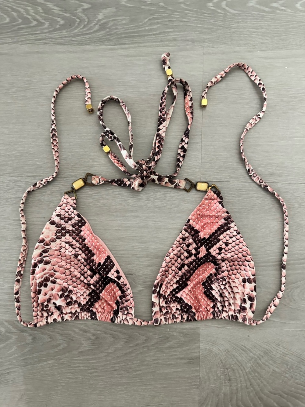 Lady Lux Snake Print Bikini Top